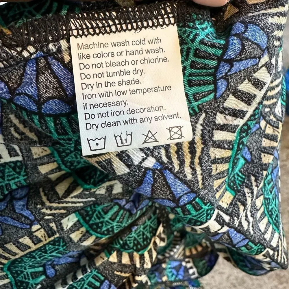 Silk & Salt Journey Maxi Wrap Dress in African Peacock Print L